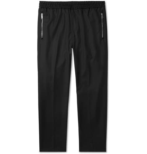 givenchy flocked wool-twill skinny pants|givenchy pants for women.